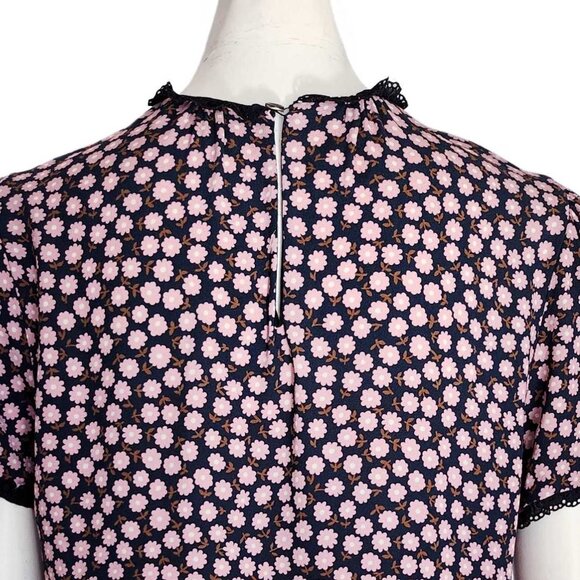 MIU MIU NAVY FLOWER PRINT TOP (40) - Picture 11 of 11